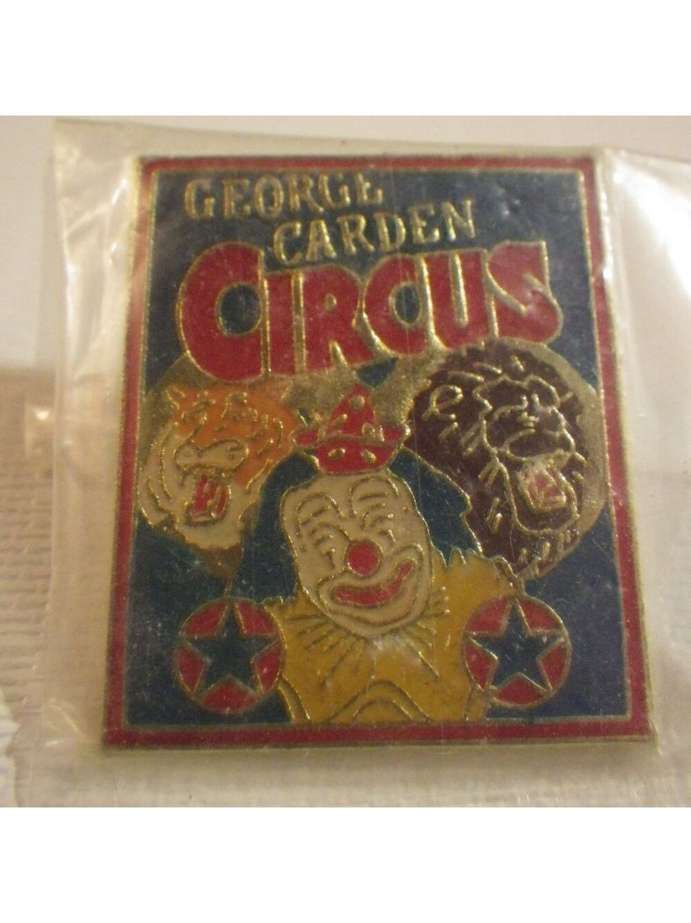 Vintage George Carden Circus Lion Tiger Clown Pin